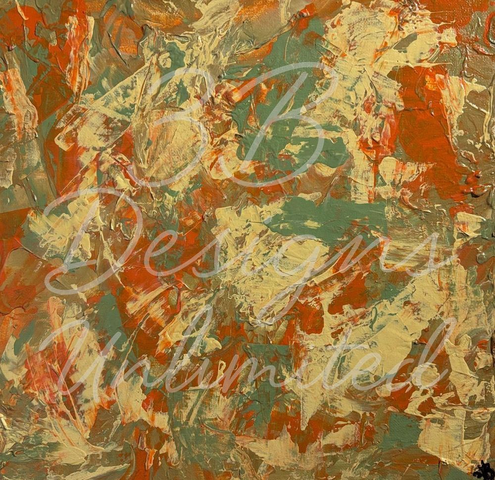Ember in the Shallows Greeting Card – Abstract Fine Art Print Card by Barbara Bowling | 3B Designs Unlimited