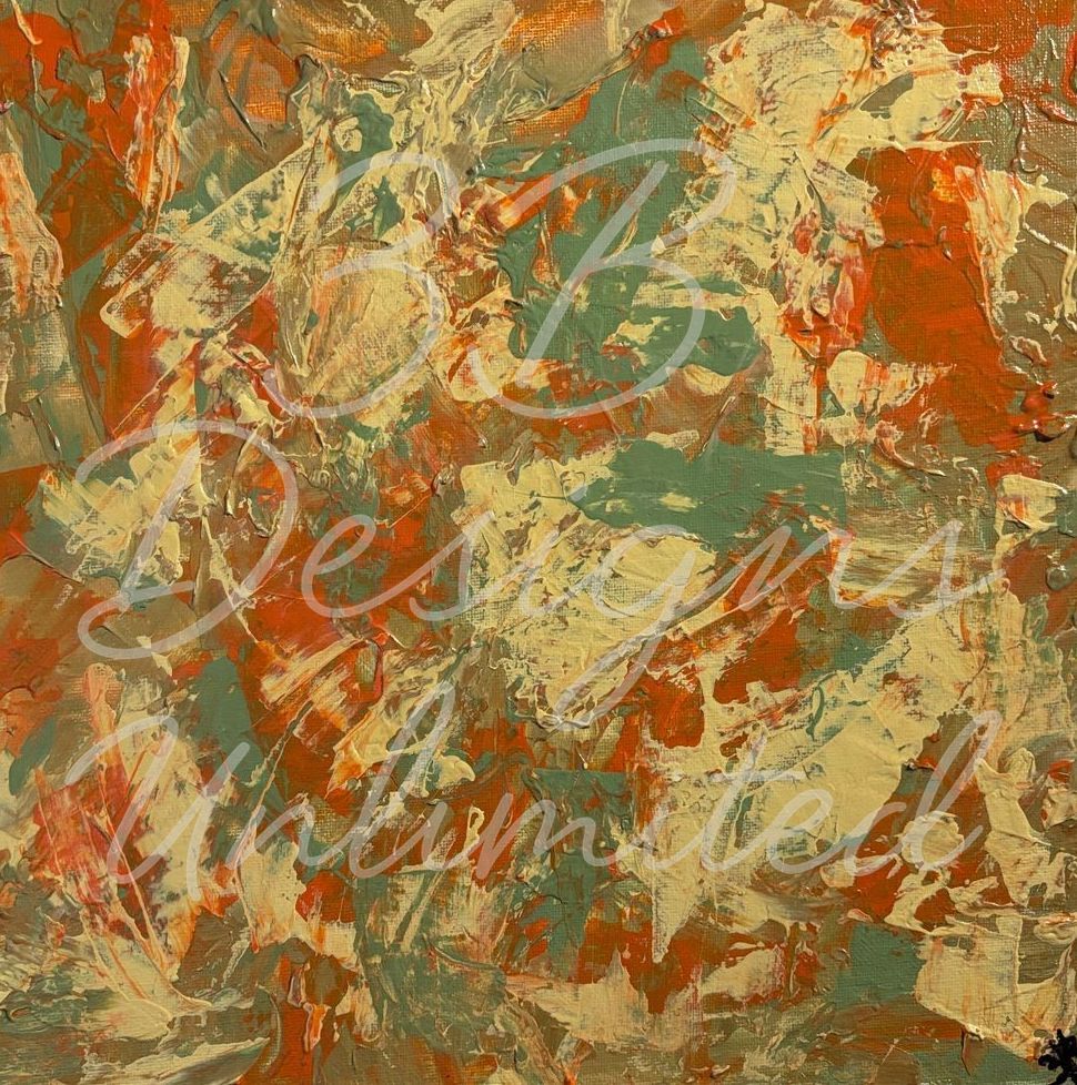 Ember in the Shallows Greeting Card – Abstract Fine Art Print Card by Barbara Bowling | 3B Designs Unlimited