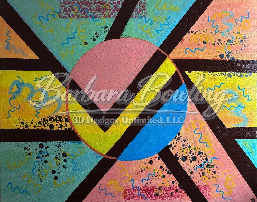 Closer Look: Inside the Circle – Fine Art Print | Abstract Geometric Wall Art, Modern Colorful Design