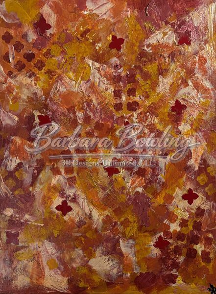 Harvest of Echoes Greeting Card – Autumn Abstract Fine Art Print Card by Barbara Bowling | 3B Designs Unlimited