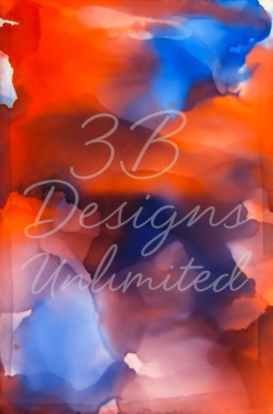 The Untamed Flag – Rebellious Patriotic Abstract Alcohol Ink Fine Art Print | Red & Blue Modern Artwork by Artist Barbara Bowling | 3B Designs Unlimited
