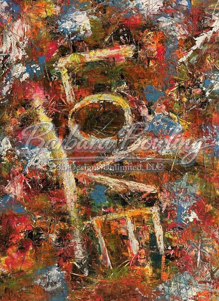 Love Wildly Greeting Card – Expressive Abstract Fine Art Print Card by Barbara Bowling | 3B Designs Unlimited