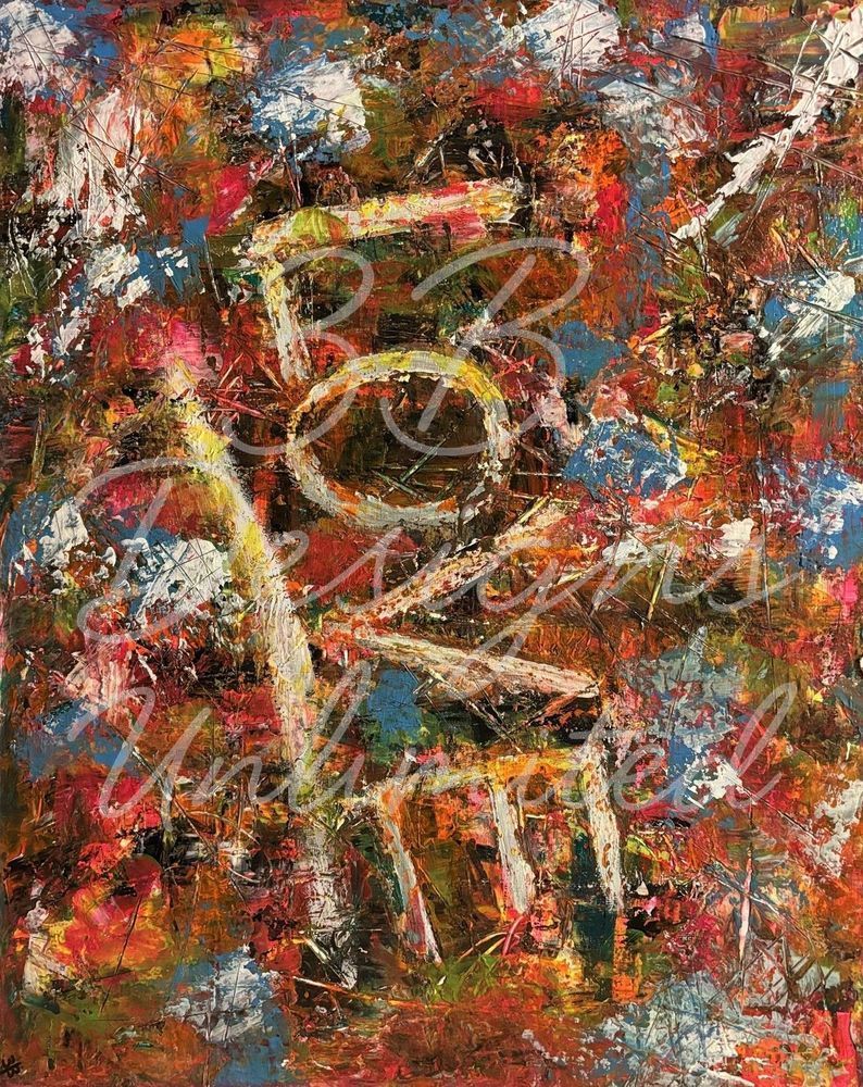 Love Wildly Greeting Card – Expressive Abstract Fine Art Print Card by Barbara Bowling | 3B Designs Unlimited