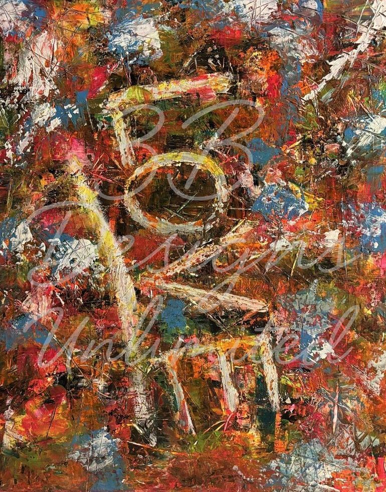 Love Wildly Greeting Card – Expressive Abstract Fine Art Print Card by Barbara Bowling | 3B Designs Unlimited