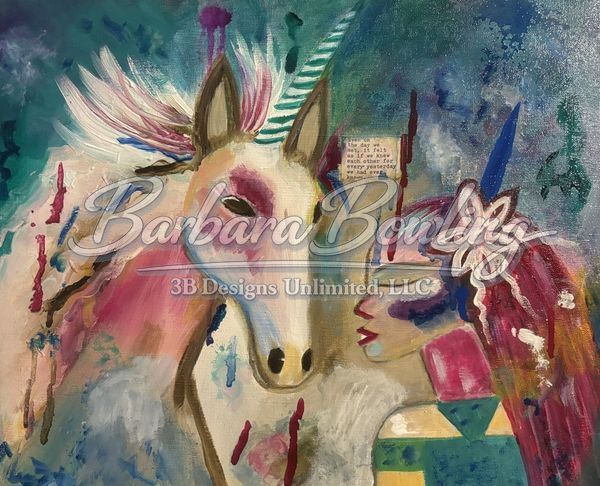 Midnight of Mystery and Magic Greeting Card – Fantasy Portrait Fine Art Print Card by Barbara Bowling | 3B Designs Unlimited