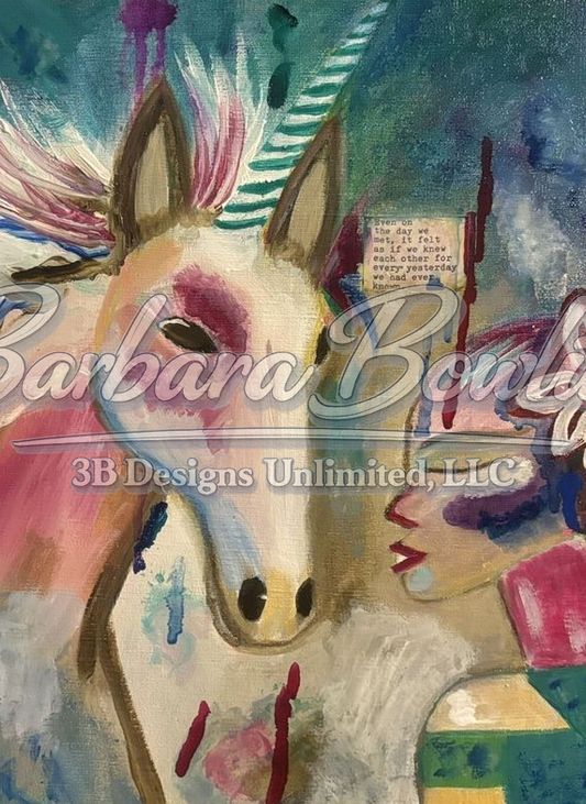 Midnight of Mystery and Magic Greeting Card – Fantasy Portrait Fine Art Print Card by Barbara Bowling | 3B Designs Unlimited