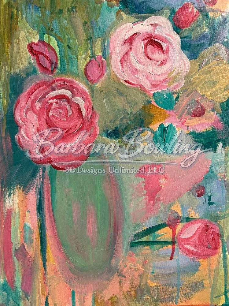 Romance In Bloom Porcelain Ornament Art |  Barbara Bowling Art