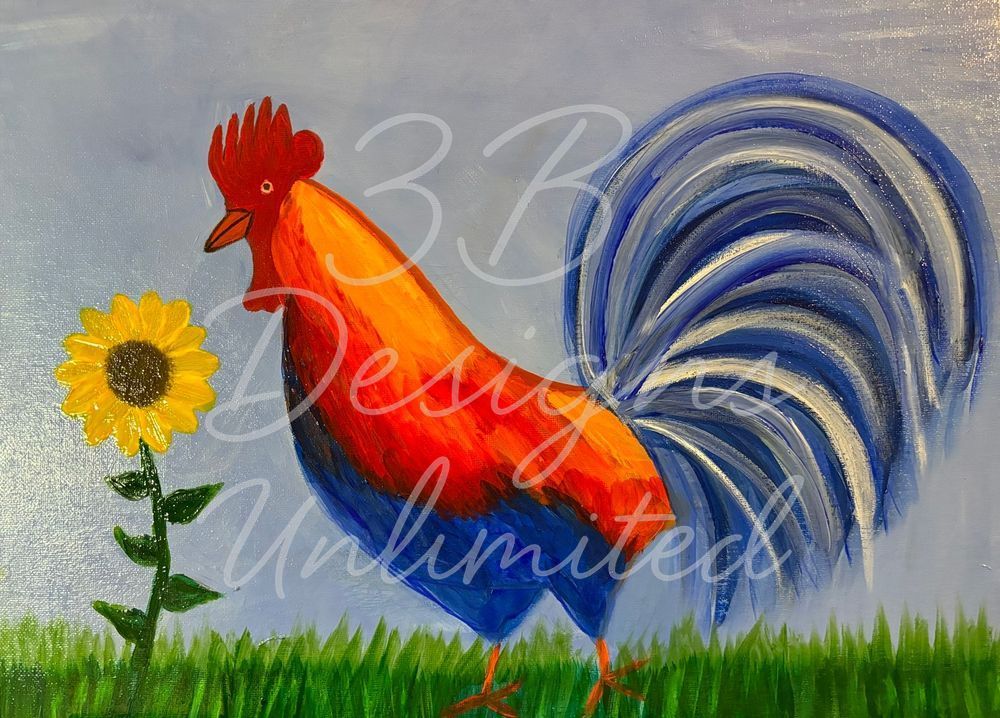 Rooster On The Rise Tote Bag Art |  Barbara Bowling Art
