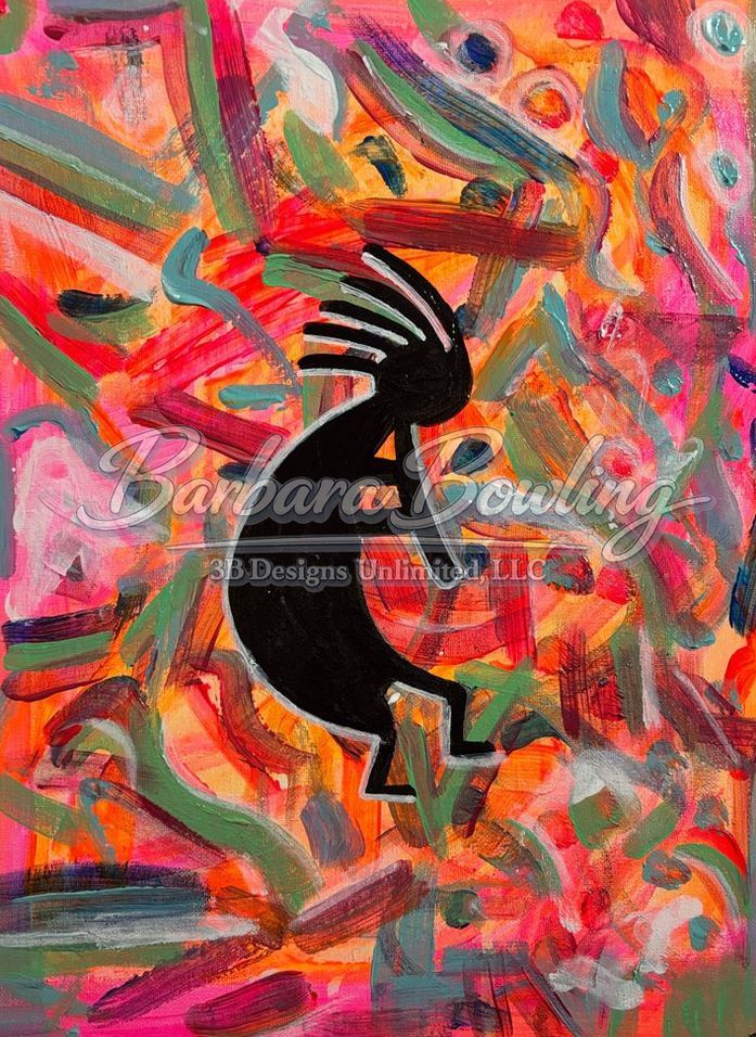 Rite of the Painted Flute Greeting Card – Fine Art Print Card by Barbara Bowling | 3B Designs Unlimited