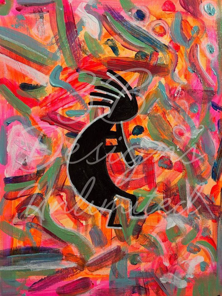 Rite of the Painted Flute Greeting Card – Fine Art Print Card by Barbara Bowling | 3B Designs Unlimited