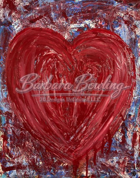 Sanctum of the Heart Greeting Card – Textured Abstract Heart Fine Art Print Card by Barbara Bowling | 3B Designs Unlimited