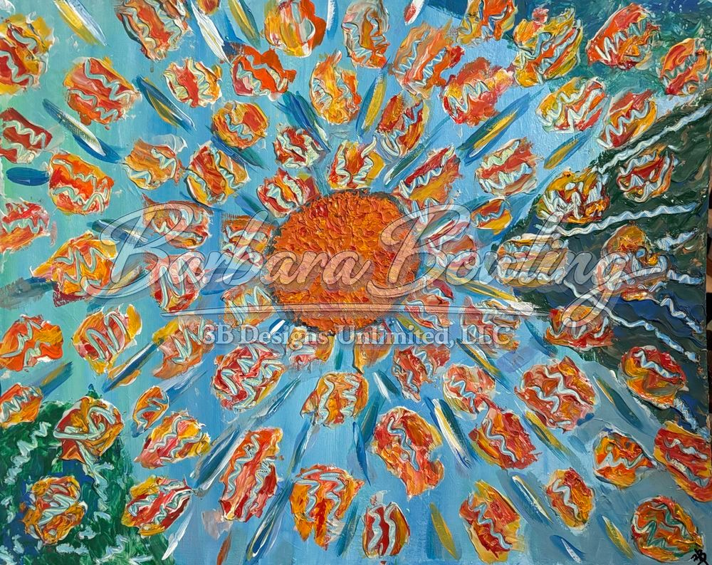 Solar Bloom Greeting Card Art |  Barbara Bowling Art