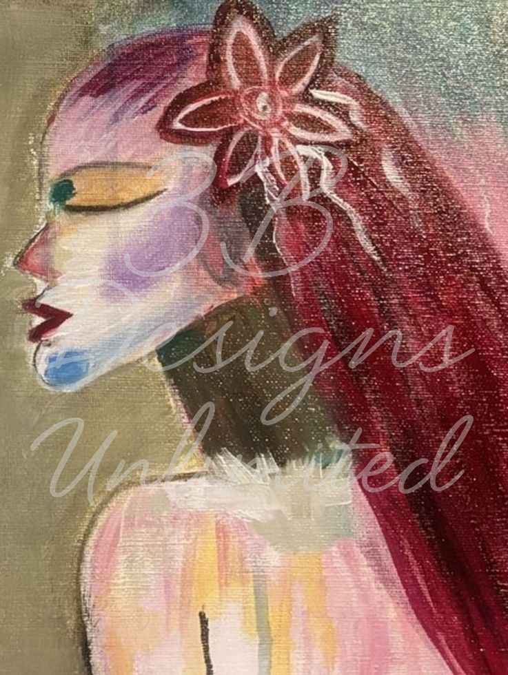 She Who Wears the Dawn Greeting Card – Radiant Feminine Portrait Fine Art Print Card by Barbara Bowling | 3B Designs Unlimited