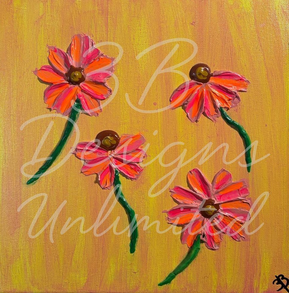 Simple Blossoms Greeting Card – Joyful Floral Fine Art Print Card by Barbara Bowling | 3B Designs Unlimited