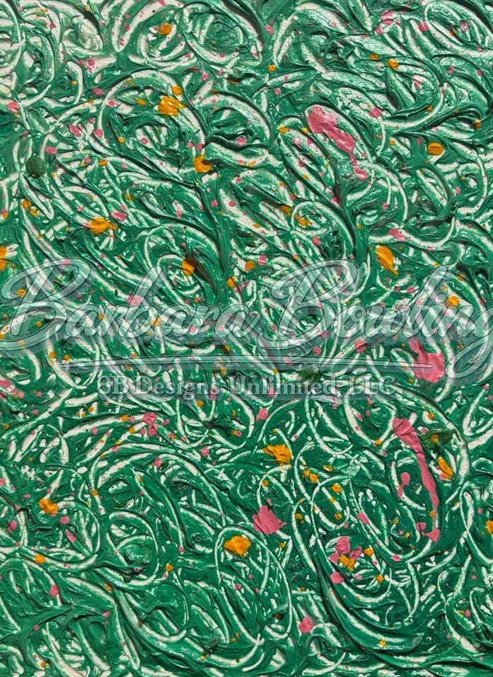 Pistachio Swirl Greeting Card – Textured Abstract Green Fine Art Print Card by Barbara Bowling | 3B Designs Unlimited