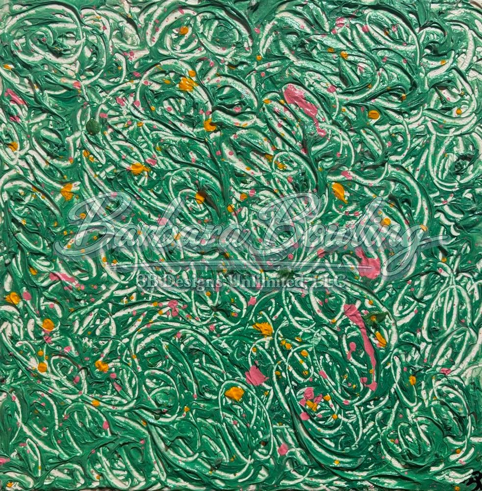 Pistaschio Swirl Porcelain Ornament Art |  Barbara Bowling Art