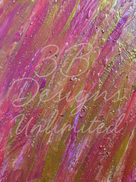 Pink Guilded Fusion Greeting Card Art |  Barbara Bowling Art