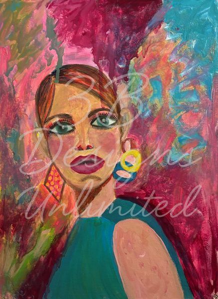 Twiggy in Color | Vibrant Pop Art Portrait Print