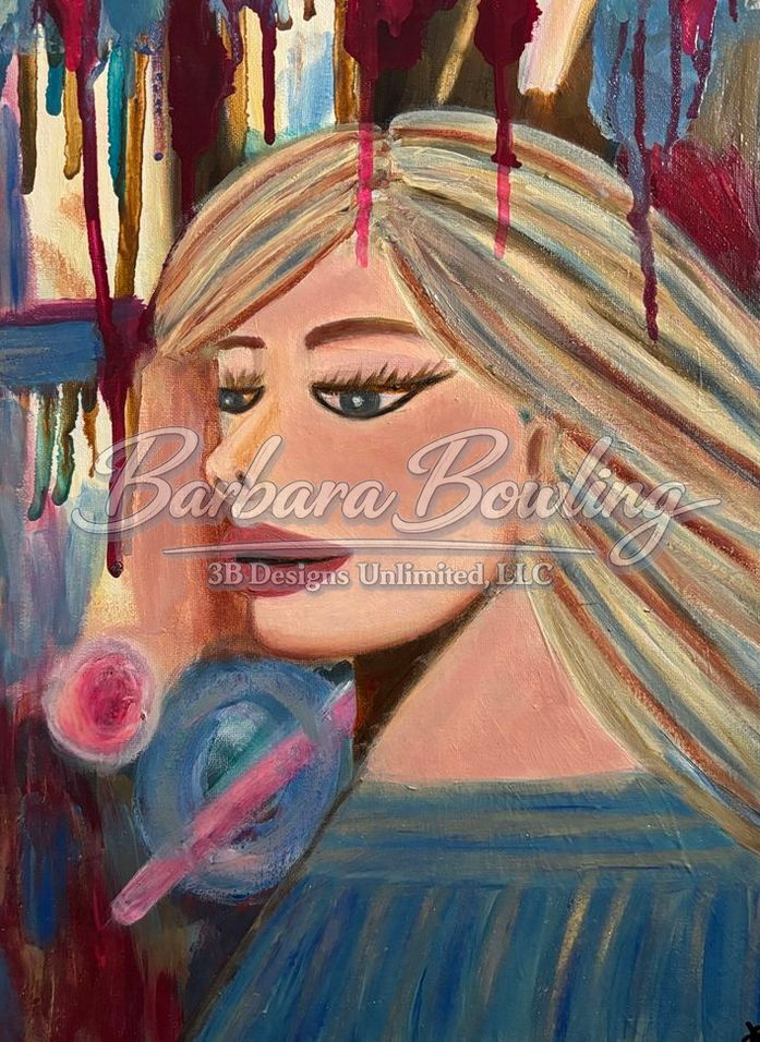 The Gaze Between Worlds Greeting Card Art |  Barbara Bowling Art