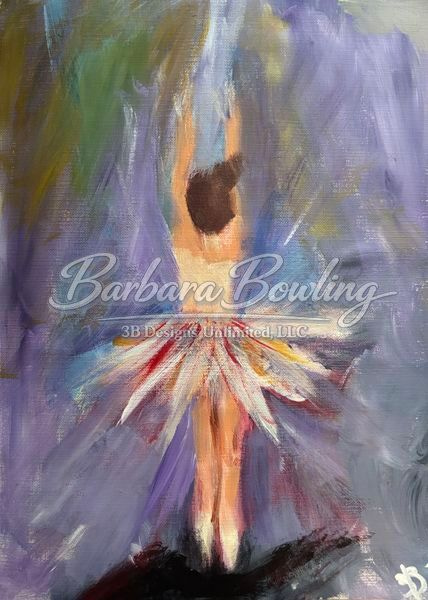 The Rising Ballerina Greeting Card Art |  Barbara Bowling Art