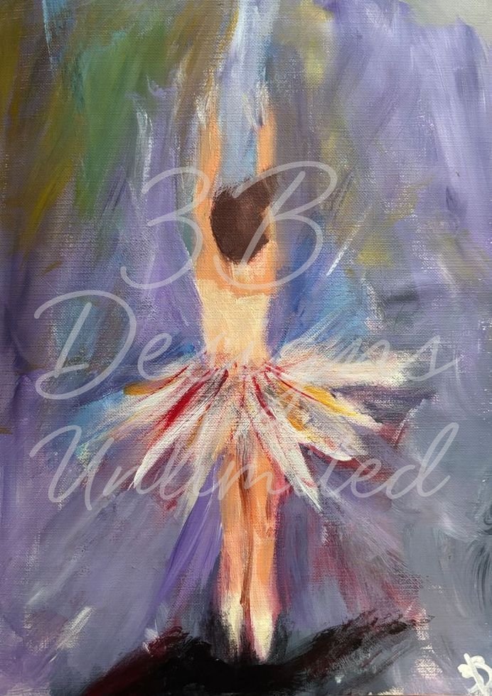 The Rising Ballerina Greeting Card Art |  Barbara Bowling Art