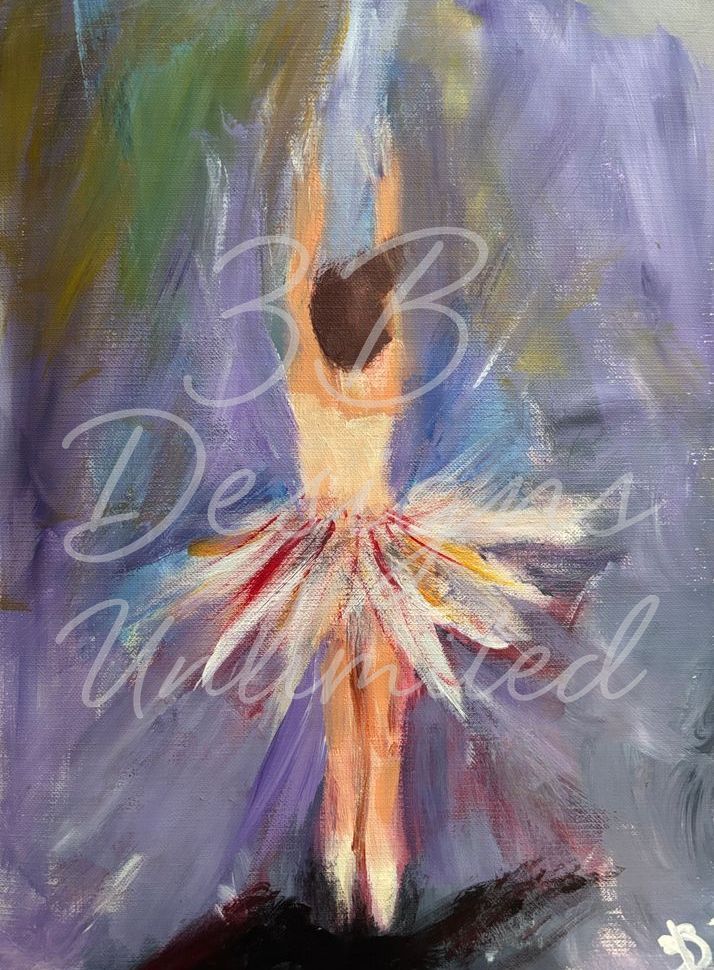 The Rising Ballerina Greeting Card Art |  Barbara Bowling Art