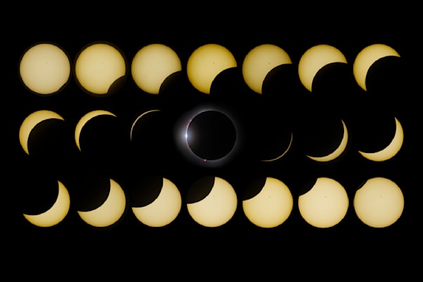 Total Solar Eclipse Phases 