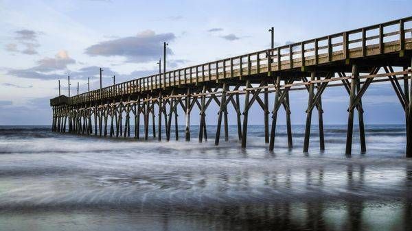 Sunset Beach Pier Morning Photography | Brunswick County NC Coastal Wall Art | 910Photography
