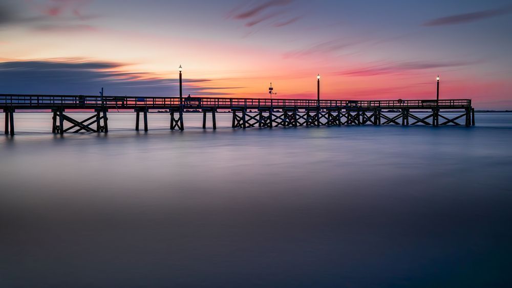 Southport Pier Sunrise Photography | Cape Fear River Wall Art | Southport NC Fine Art