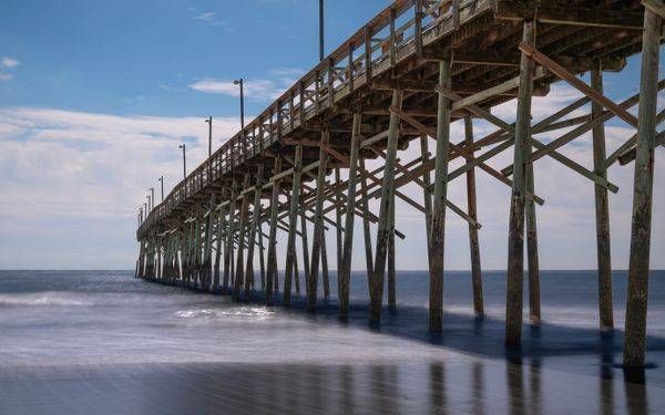 Ocean Isle Beach Pier Coastal Photography | Long Exposure Wall Art | Brunswick County NC