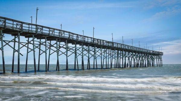 Ocean Isle Beach Pier Coastal Landscape Photography | Brunswick County NC Fine Art Print