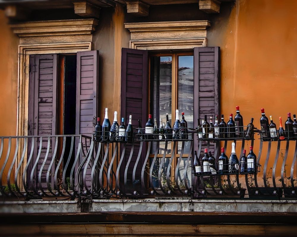 La Dolce Vita: Italian Wine Balcony Fine Art Print | 910Photography
