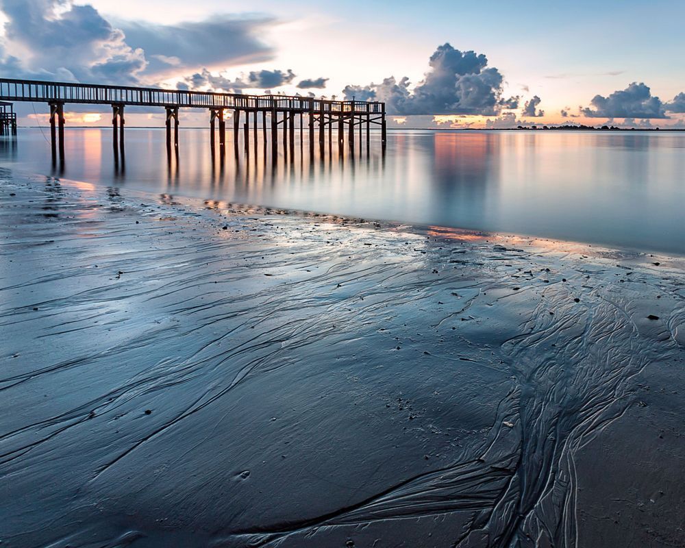 Morning Calm: Blue Hour on the Cape Fear River – Nautical Wall Art & Coastal Home Décor