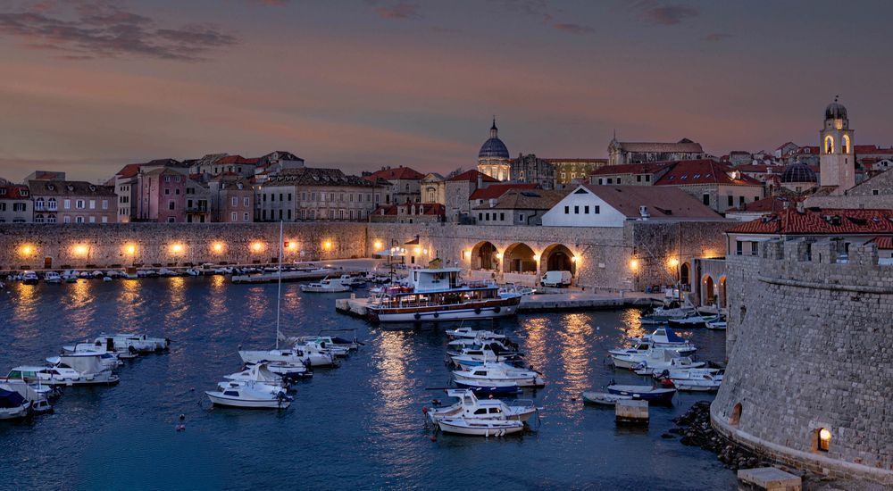 Blue Hour Sunrise Over Dubrovnik's Old Town Walls