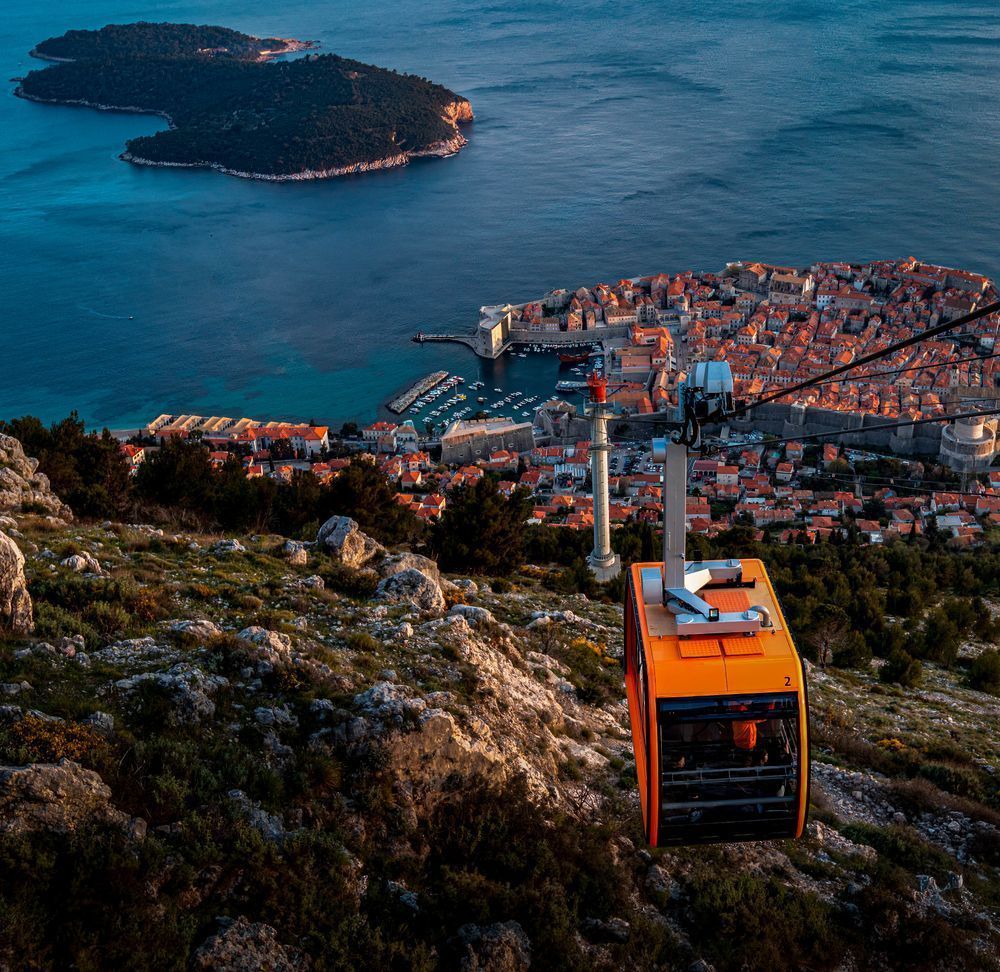Soaring Above History: Dubrovnik Cable Car Overlooking Old Town and Lokrum | 910Photography