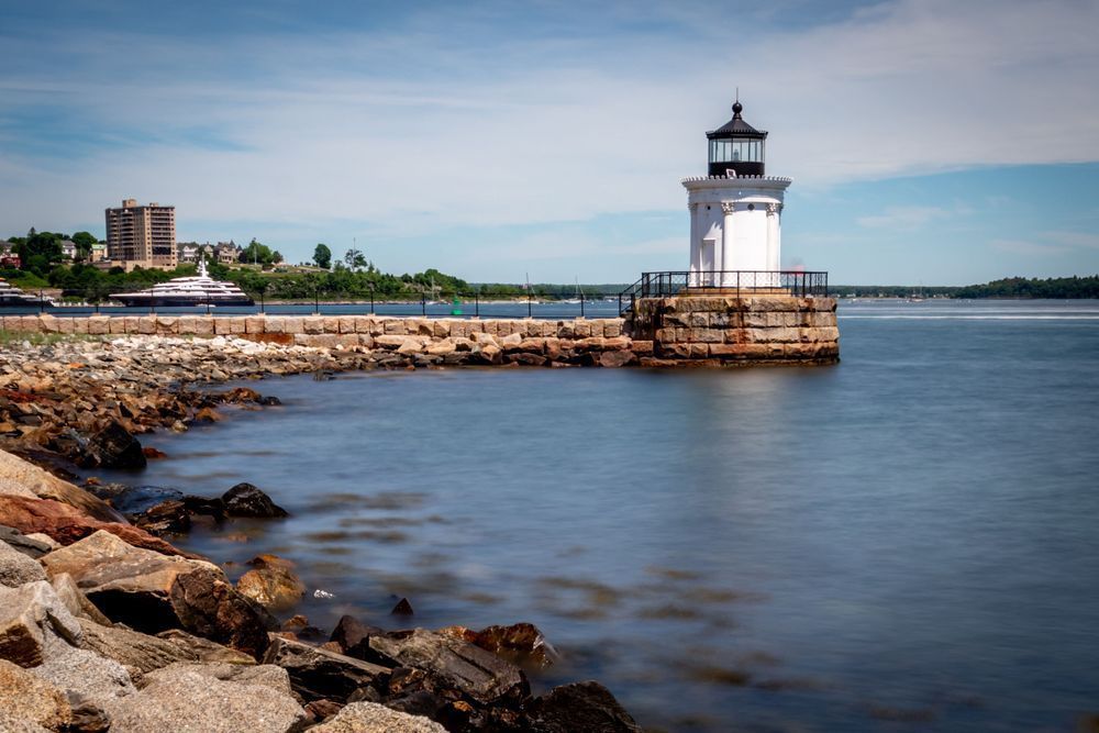 Guiding the Way: Spring Point Lighthouse in Portland, Maine – Nautical Wall Art & Coastal Home Décor