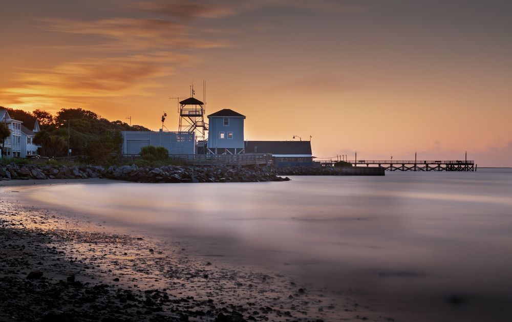 River Pilots Tower at Sunrise | Southport NC Coastal Photography Print