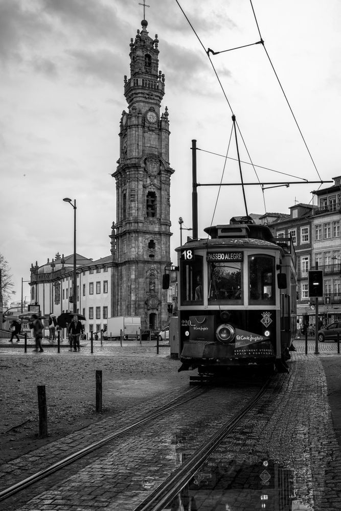 Timeless Tracks: Tram 18 and Clérigos Tower in Porto – 910Photography