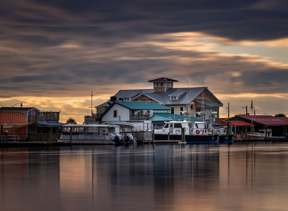 Southport Yacht Basin Pilot Boats at Golden Hour | Cape Fear River Long Exposure – Southport NC