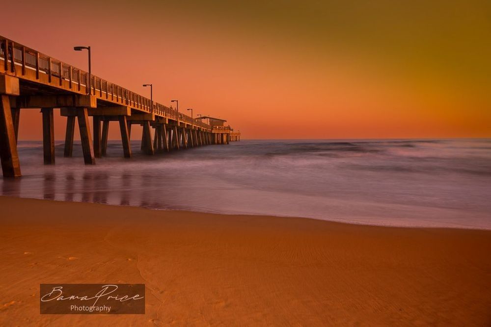 Foggy evening at Gulf State Park Pier, Gulf Shores Alabama — long exposure fine art photography