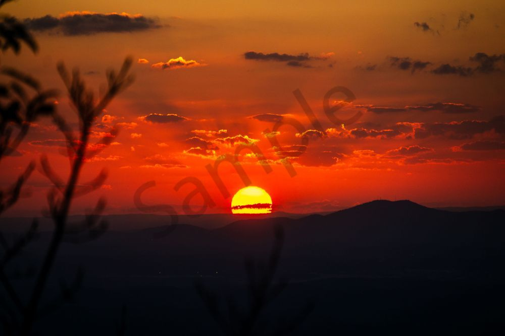 Fiery Horizon | Cheaha State Park Alabama Sunset Fine Art Print | Bama Price