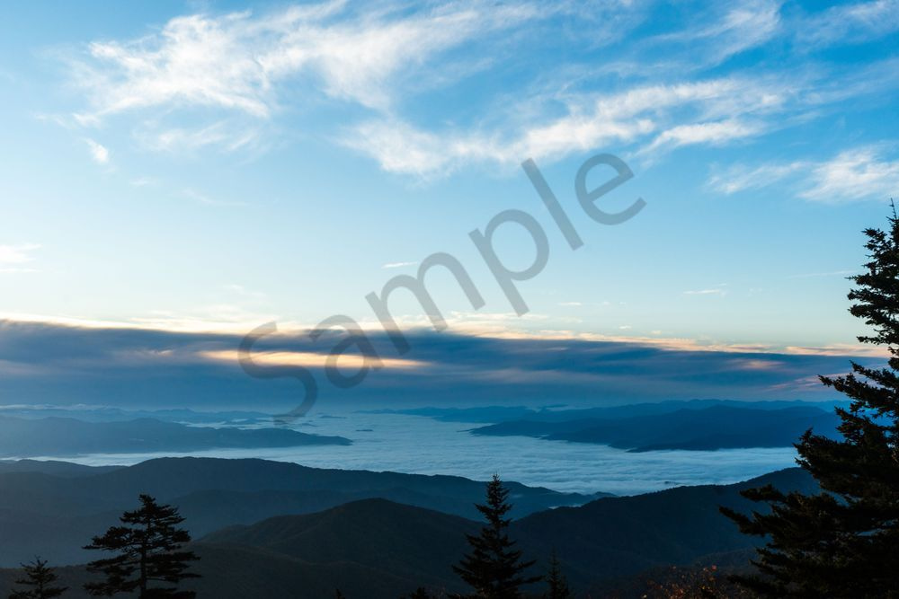 Lake of Clouds Clingmans Dome | Great Smoky Mountains Sunrise Fine Art Print | Bama Price
