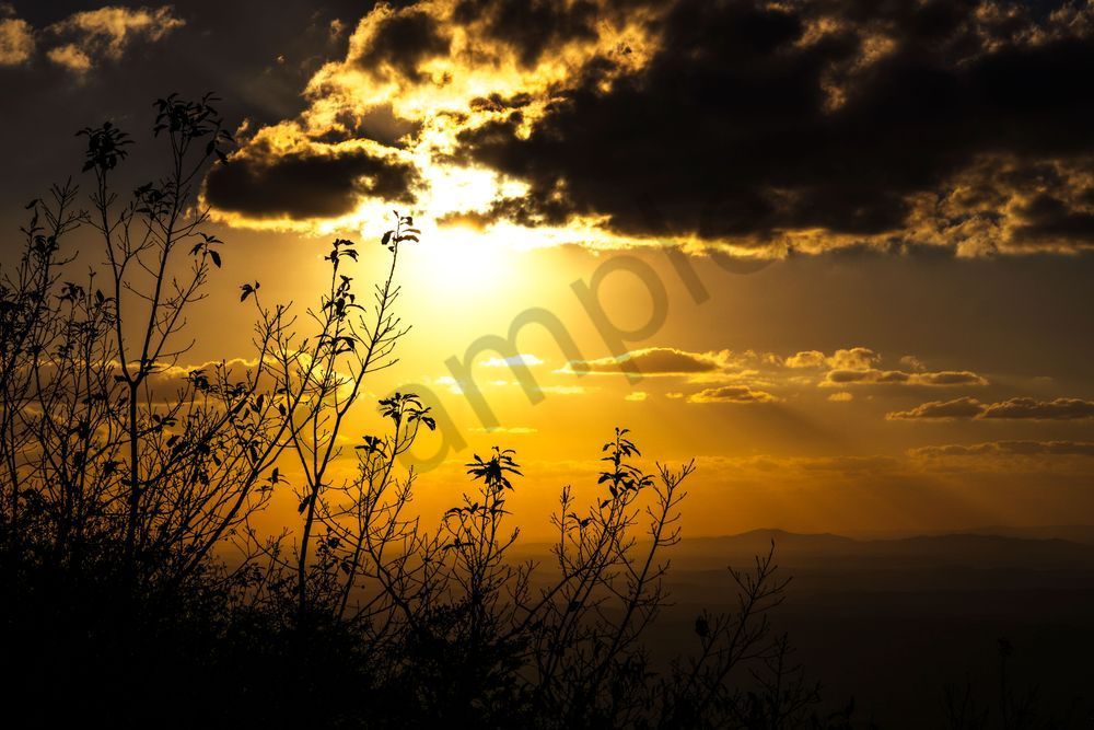 Golden Whispers at Dusk | Cheaha State Park Fine Art Sunset Print | Bama Price