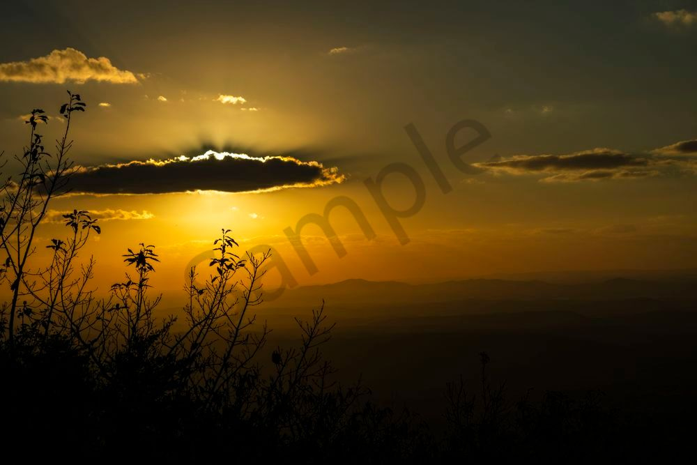 Golden Veil at Dusk | Cheaha State Park Alabama Sunset Print | Bama Price
