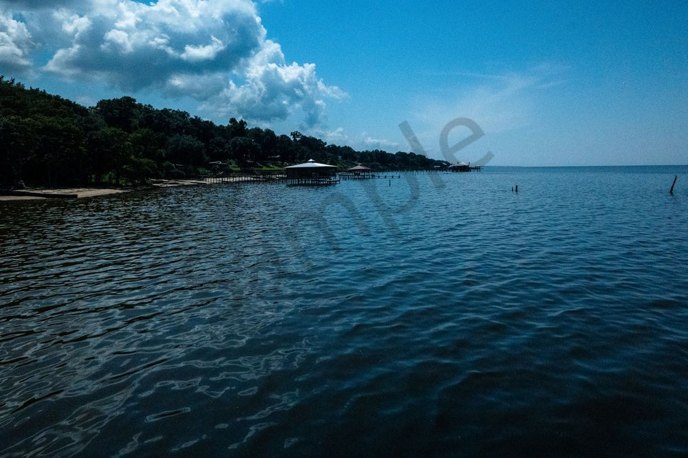 Eastern Shore Horizon - Deep Blue Mobile Bay Print | Bama Price