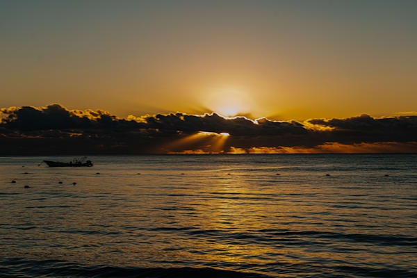 Solar Veil: Dramatic Playa del Carmen Sunrise Art Print | Bamaprice.com