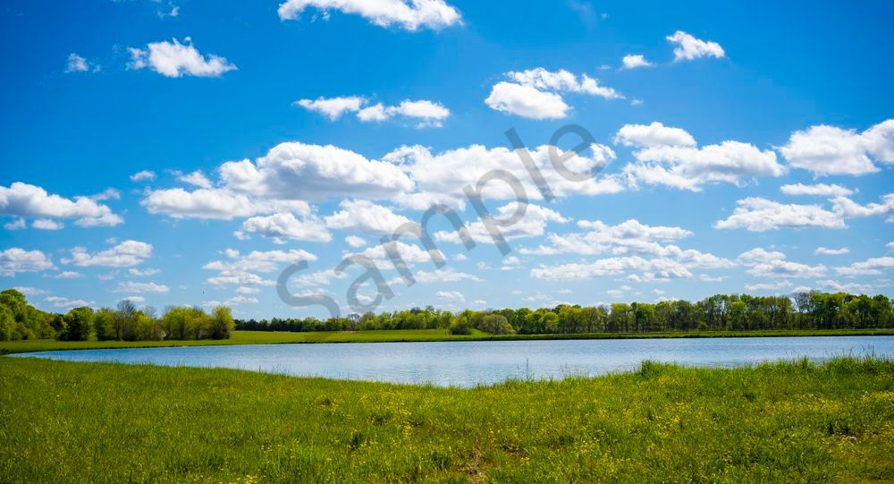 Puffy Skies Over Tranquil Waters | Epes Alabama Countryside Photography Print | Bama Price