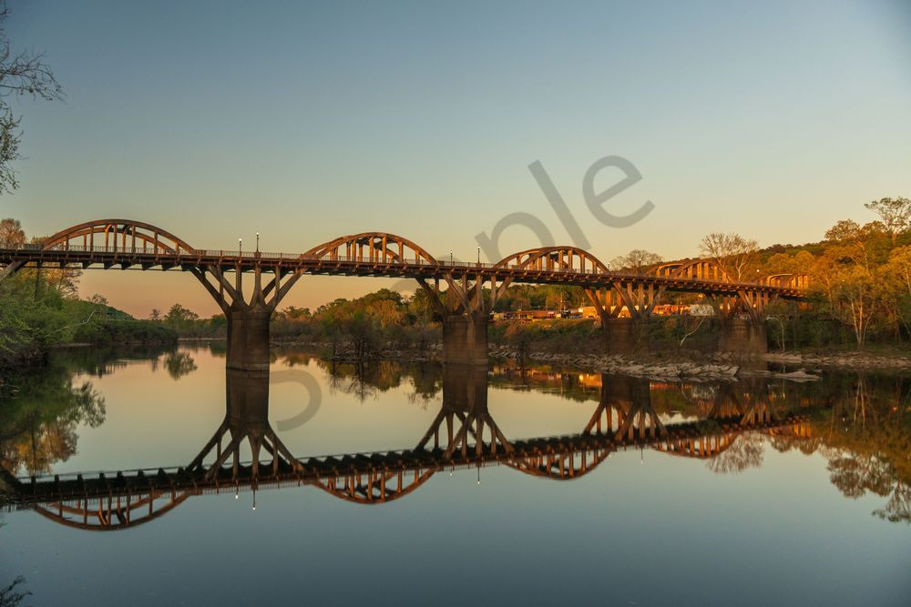 The Wetumpka Glow | Bibb Graves Bridge Wetumpka Alabama Fine Art Print | Bama Price
