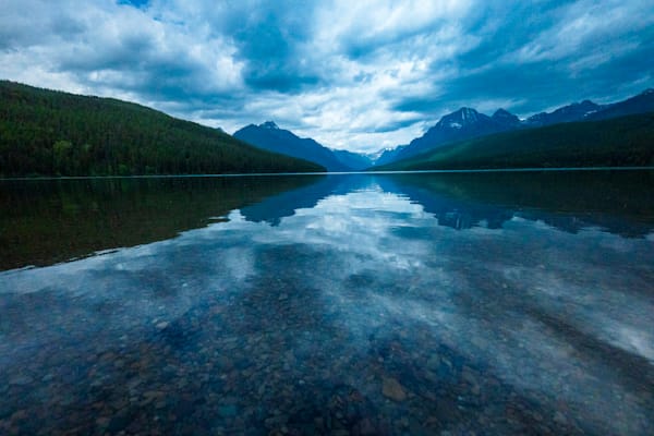 Bowman Lake Serenity - Glacier National Park Reflection Print | bamaprice.com