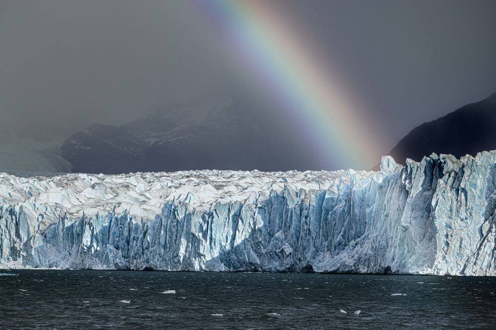 Rainbow at the Edge of Ice | Patagonia Glacier Fine Art Print